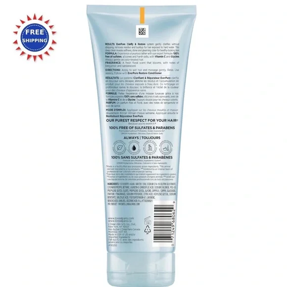 L Oreal Paris Clarify Sulfate Free Shampoo 6.8 Fl Oz LOreal Antioxidants Hard - Picture 2 of 6